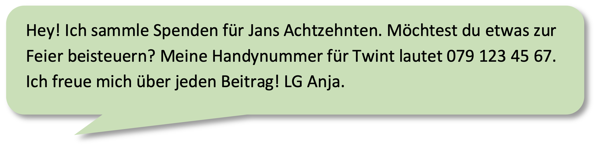Nachricht von Anja