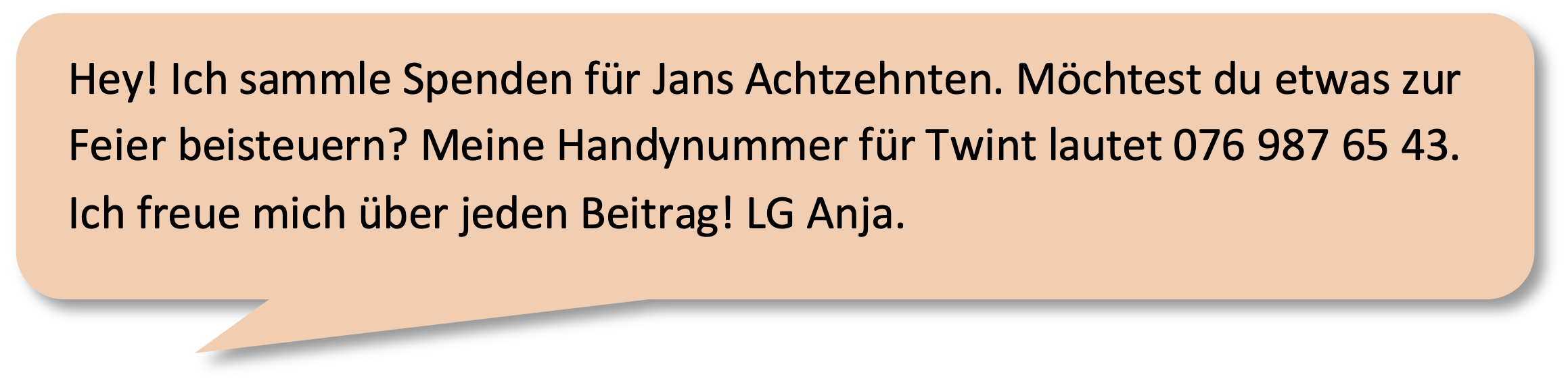 Gefälschte Nachricht von Elvira